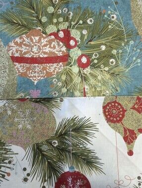 Moda 2 Coordinating Fabrics "Basicgrey Fruitcake" Christmas Theme